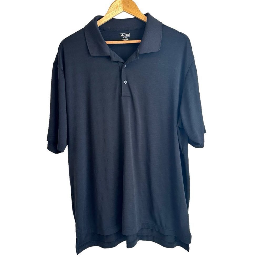 Adidas Men's Black Textured Golf Shirt Size XL
